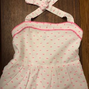 Janie and Jack Swiss dot halter top